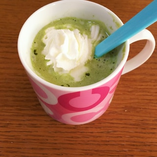 ホット緑茶豆乳